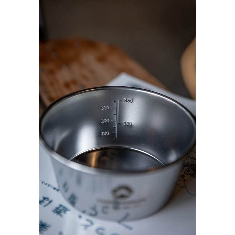 Camping Moon S360-SG-2P Camping Cup, Stainless Steel, Shell Cup, Lid