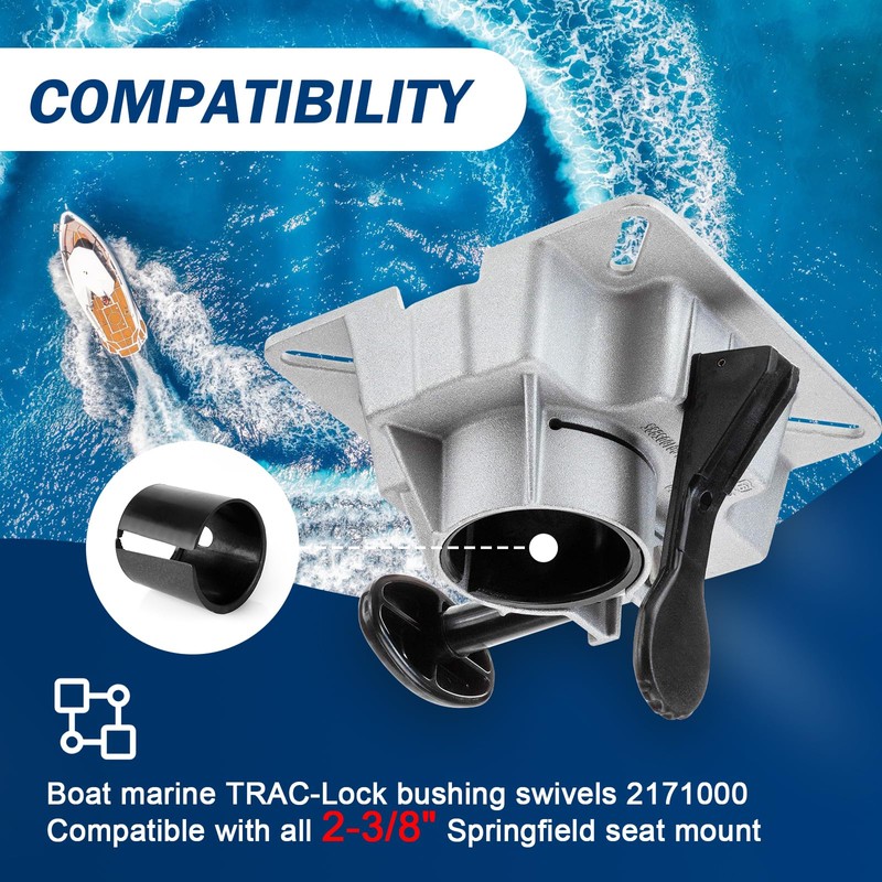 2171000 TRAC-Lock Boat Seat Swivel Bushing fit for Springfield 2-3/8"