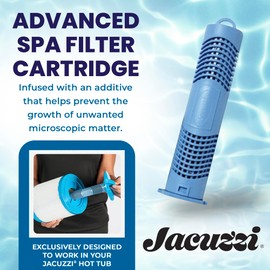 Jacuzzi ProClear Mineral Spa Sanitizer Cartridge – 2890-185, Hot Tub Mineral Cartridge for J-300, J-400 & J-500 Series, Easy-to-Install Design Supports Balanced Water and Reduced Chemical Use