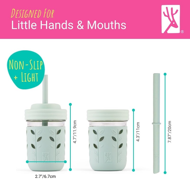 Elk and Friends Kids + Toddler Glass Cups | The