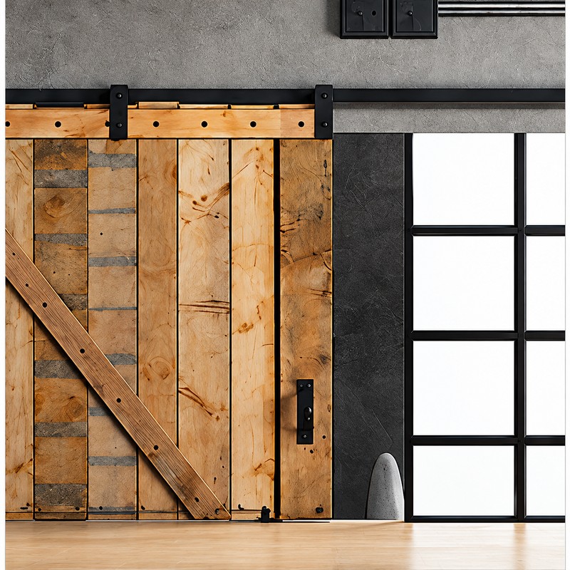 Barn Door Floor Guide for Sliding Doors – Black Anti-Sway