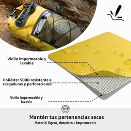 STOVER 5/10/25/30/40L Bolsa seca impermeable - Mochila enrollable con funda para teléfono, kayak, senderismo, camping, barcos, hombres/mujeres