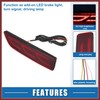 HEROFFIX Rear Bumper Reflector Fog Brake Driving Tail Turn Signal