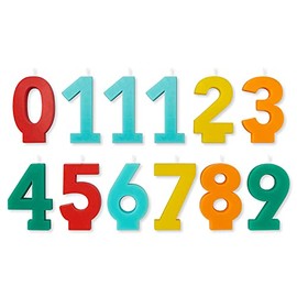 American Greetings Birthday Candles Bundle, Numbers 0-9 (12-Count)