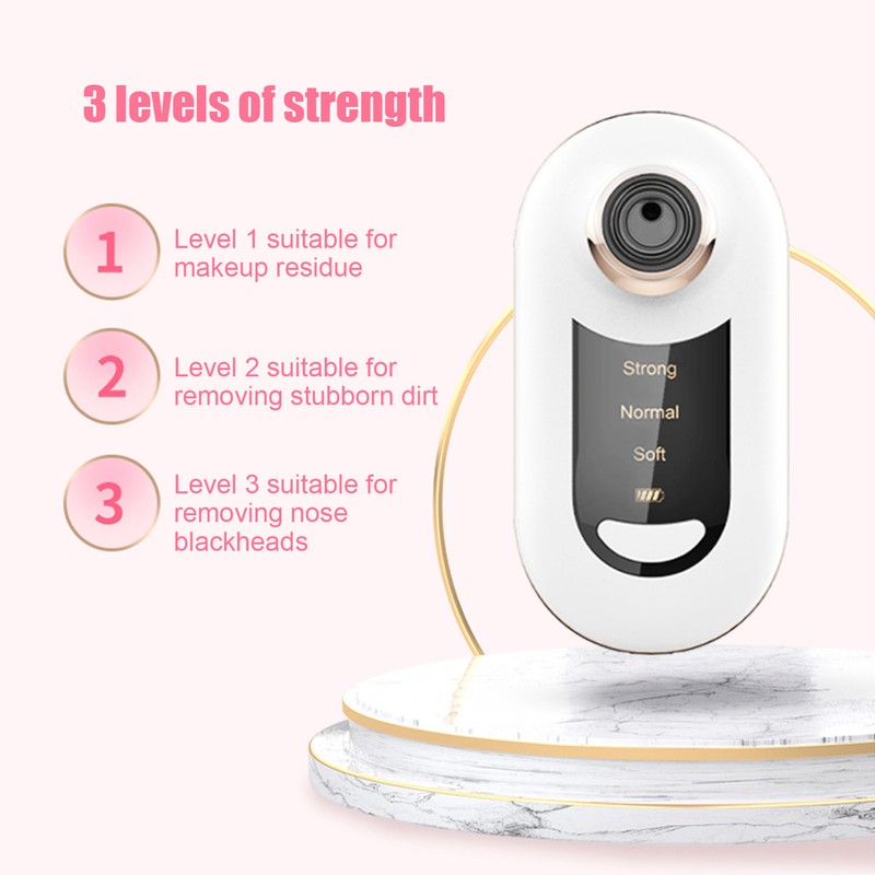 Electric Blackhead Removal Machine 3 Strength Deep Cleansing Skin Pores