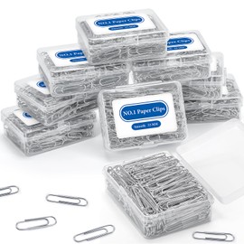#1 Paper Clips, 800 PCS Medium Paper Clips (8 Boxes of 100 Each), No. 1 Paper Clips for Office, School Supplies, 1.3 Inch Silver Heavy Duty Paper Clips