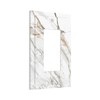 ybclf White Grey Marble Light Switch Cover 1 Gang Single