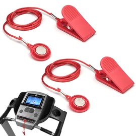 CATZUM Chiave di Sicurezza Magnetica Tapis Roulant, 2 Pezzi, Arresto Emergenza Universale per Prevenzione Cadute & Fitness Sicuro.