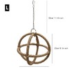 Parrot Globe Rope Swing Parrot Stand Perch Toy Portable (Large,
