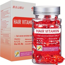 S-Class Leave-In Hair Capsules – Anti-Frizz Moisturizing, Avocado, Jojoba & Argan Oils, Keratin & Vitamins A, C, E, B5, 40 Capsules