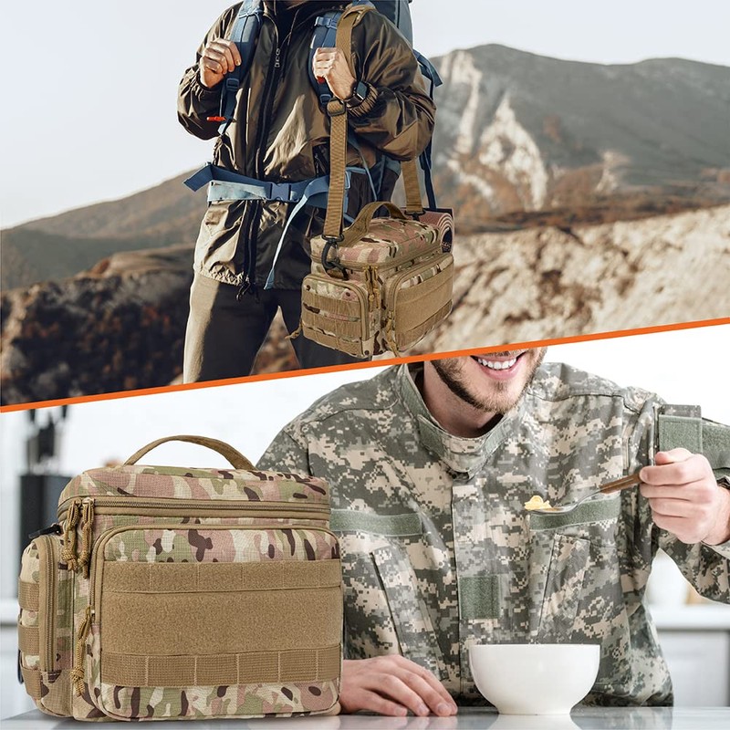 OPUX Tactical Lunch Box for Men, Camo Mens Insulated Lunch