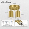 2 Light Track Lighting Fixtures Ceiling, Gold Round Directional Ceiling
