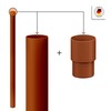 INEFA Downpipe 100 cm, PVC DN75 / 75 mm, Brown,