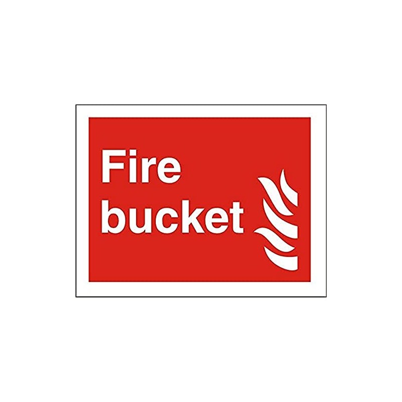 Seco Fire Bucket & Fire Sign 300mm x 200mm 1mm