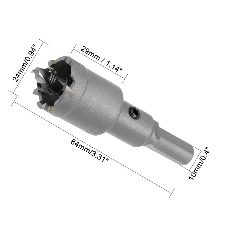 sourcingmap 24mm Carbide Hole Cutter, Hole Saws for 2mm Stainless