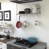 Wallniture Lyon Kitchen Organization and Storage Rack, Stainless Steel Metal