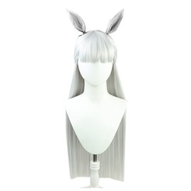 osseoca Gold Ship Cosplay Wig Silver gray with ears