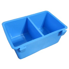 Cage Cups Divided 1 Pint (16 oz) Hanging Feed & Water Cage Cups for Poultry Chicken Parrot Hamster (4)