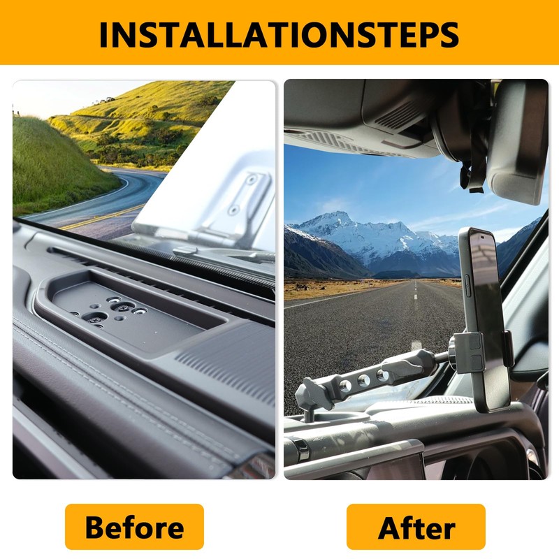 West-xingzhe Dash Teléfono de Montaje para Jeep Wrangler JL 2024