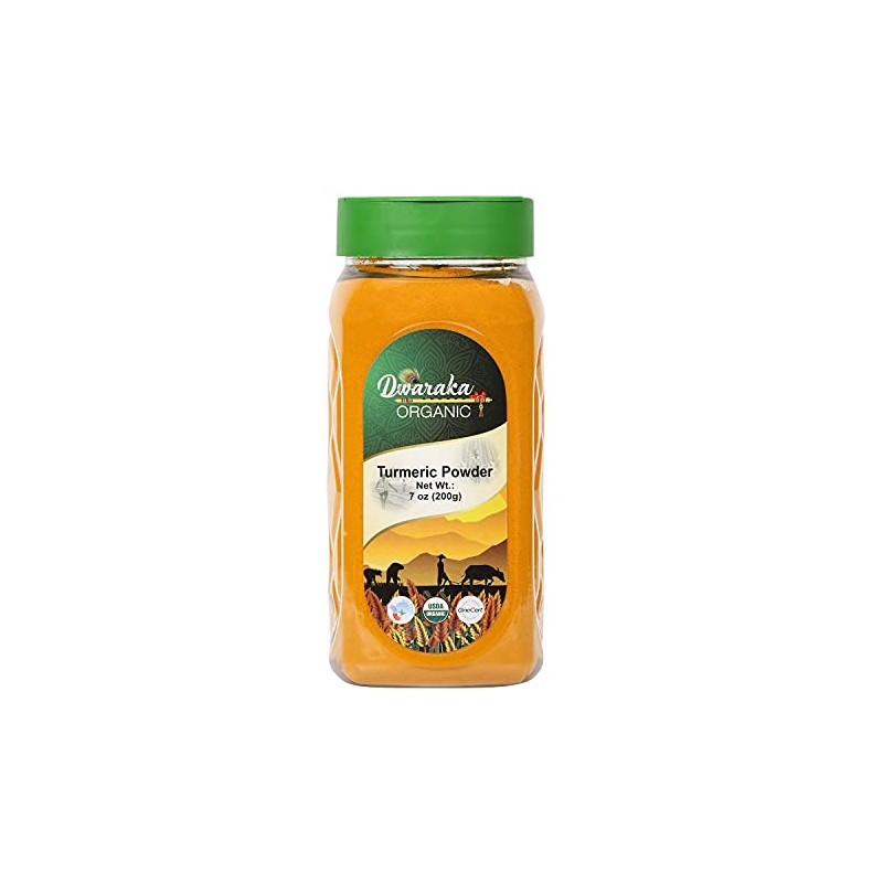 Dwaraka Organic - Turmeric Powder, 7oz, Healthy, Organic, Non GMO,
