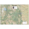 Utah & Colorado Physical State Map - 23.3 x 16.5