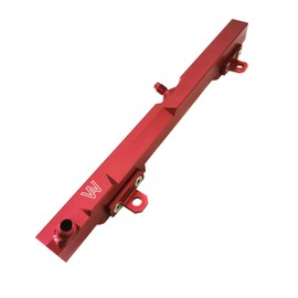 RADREPLA Billet Aluminum Fuel Rail for 1991-2002 Jeep Wrangler Cherokee 2.5L 4 Cylinder 1992 1993 1994 1995 1996 1997 1998 1999 2000 2001 91 92 93 94 95 96 97 98 99 00 01 02, Red