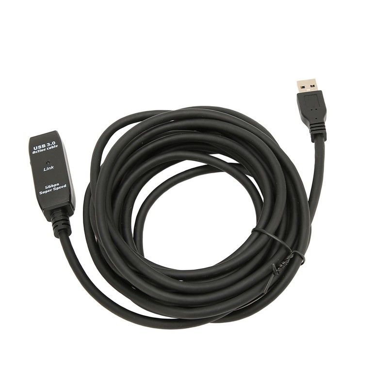 USB 3.0 Extension Cable Black 16.4ft 5Gbit Per Sec Male