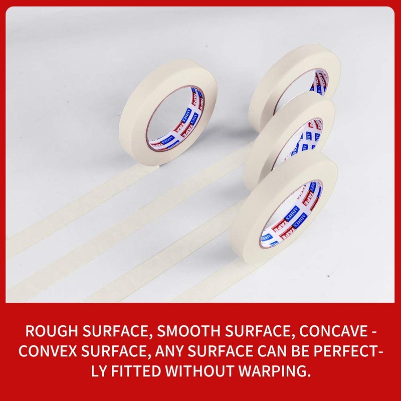 ADHES White Masking Tape, Painter's Tape, 80°C High Temperature Resistance,