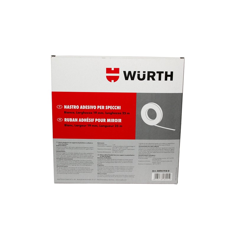 Würth 8949180 NASTRO Specchio Bianco Larghezza 19 mm e lunghezza