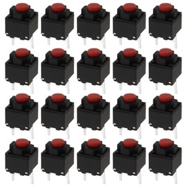 SG Store Pack of 20 Tactile Push Button Switches 6 x 6 x 7.3 mm Micro Tact Switch for Household Appliances Safety Equipment Toys Electronic Products