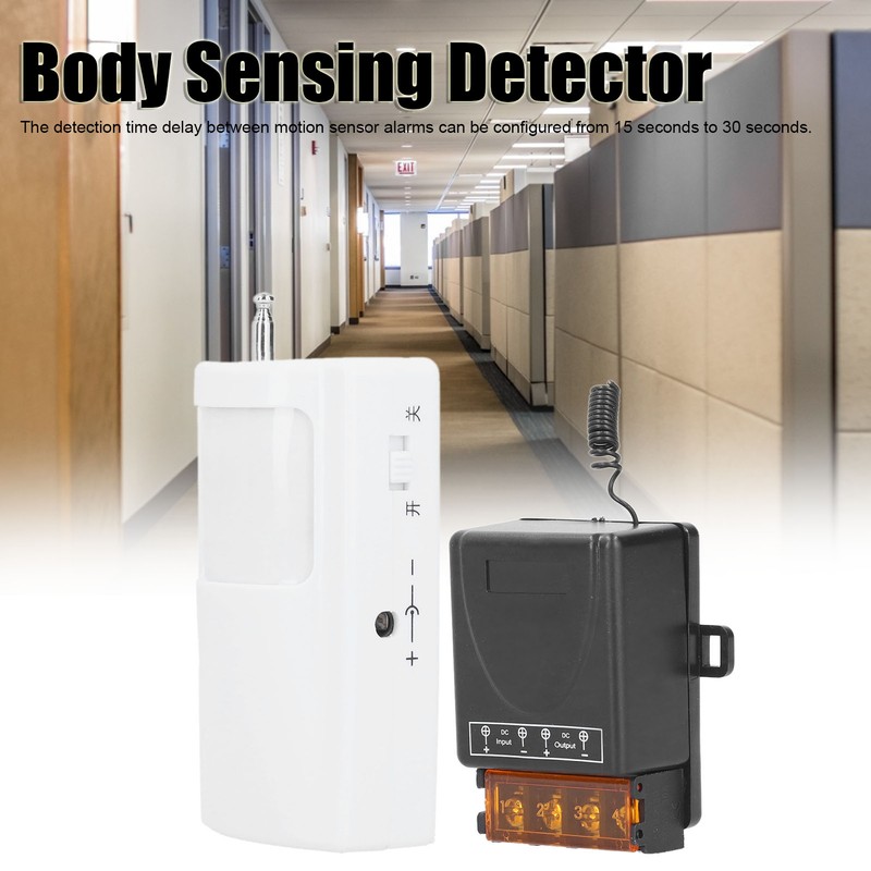 Wireless Sensing Switch Infrared Body Motion Sensor Detector with Delay