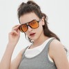 QVKUUT Square Polarised Sunglasses Women Men 70s Vintage Trendy Glasses