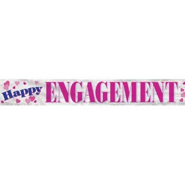 Happy Engagement Foil Banner, 12-Feet
