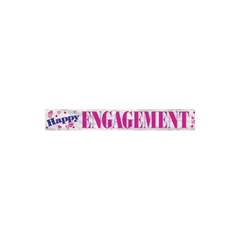 Happy Engagement Foil Banner, 12-Feet