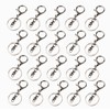 Key Chain Hardware [20 Pieces] One-touch Key Holder with Swivel
