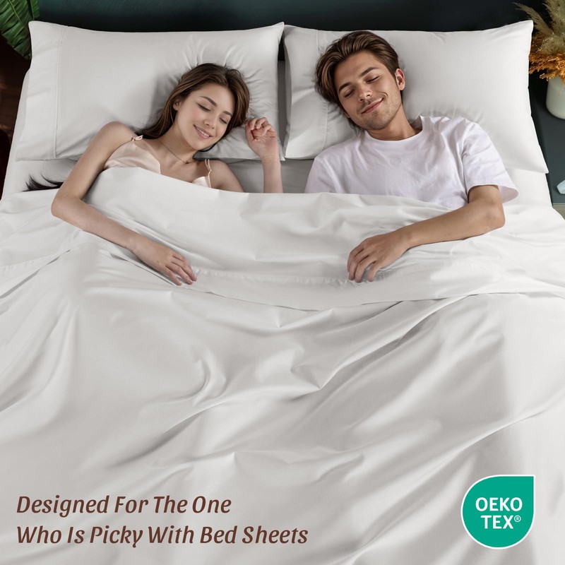 REDASW 100% Cotton 1200 Thread Count Sheets Set Bedding Sets,Bed
