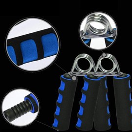 SOO SPORTS Hand Grips for Strength Training,Soft Foam Hand Workout Grippers, Strengthen Hand Grip Exerciser & Pack of 2 (Blue/Blk)