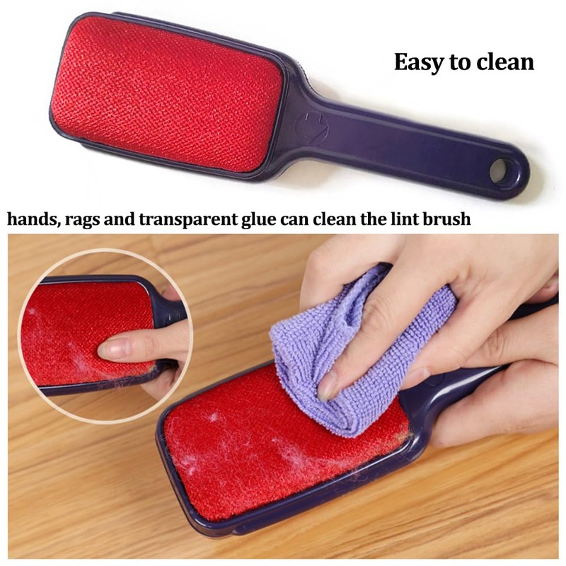 1PCS Double Sided 2 in 1 Velvet Clothes Brush for