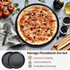 Herogo Pizza Tray, Diameter 26 cm, Round Stainless Steel Pizza