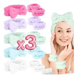 Cuidado Facial Banda Diadema Cabello Muñequeras Skin Care F                                                                                           