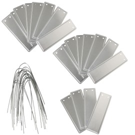 YHXiXi 20PCS Aluminum Tree Tags Metal Plant Labels Solid Stamping Tags Waterproof Outdoor Plant Markers for Outdoor Identification and Greenhouse