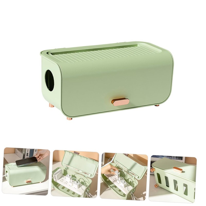 Ipetboom Cable Management Box Cord Storage Organizer with Capacity Sturdy