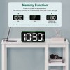 HERMIC Digital Alarm Clock Bedside Mains Powered Large Digital Led