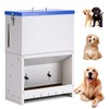 PKNYBZH Galvanized Metal Pet Food Station for Indoor & Outdoor
