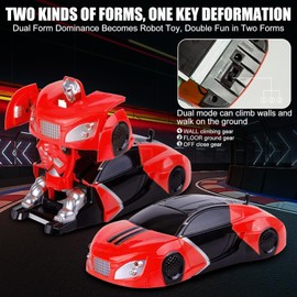 Remote Control Car for Kids,2.4GHz Auto Robot Transform Toys,360° Rotation Radio Controlled Climbing Walls RC Drift Car for Kids 3 4 5 6 7 8+