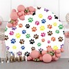Renaiss 7x7ft Pet Paws Round Backdrop Cover Cat Dog Footprints