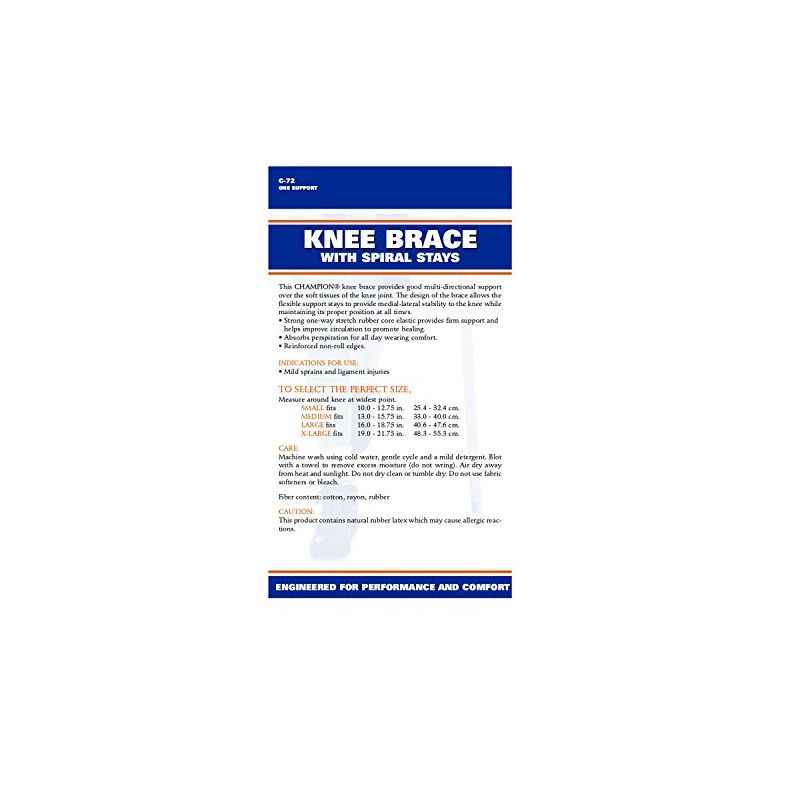 Champion Knee Brace with Flexible Stays C-72