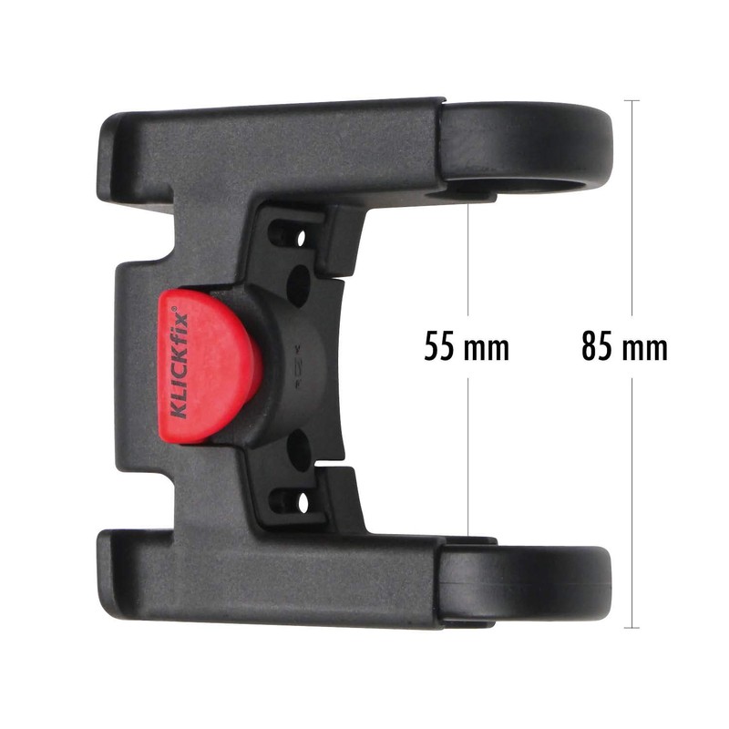 KLICKfix handlebar adapter packed, black, universal, suitable for handlebars with