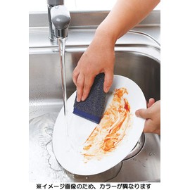 Kanda 089071 Kitchen Scrubber, Stainless Steel, Metal Clean Sponge, Red