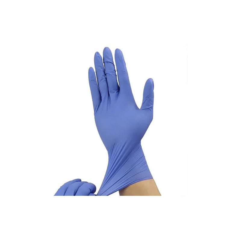 100 Guantes Desechables De Nitrilo De 9 Pulgadas, Color Mora